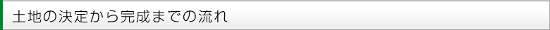 土地の決定から完成までの流れ